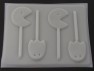255sp Video Game Man and Ghost Chocolate or Hard Candy Lollipop Mold
